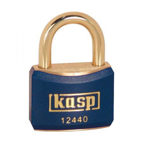 KASP 124 BRASS PADLOCK 40MM BRASS SHACKLE