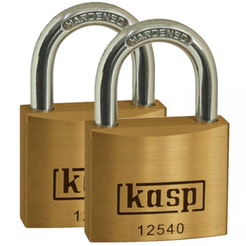 KASP 125 PREMIUM BRASS PADLOCK TWIN 40MM