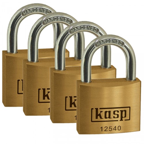 KASP 125 PREMIUM BRASS PADLOCK QUAD 40MM