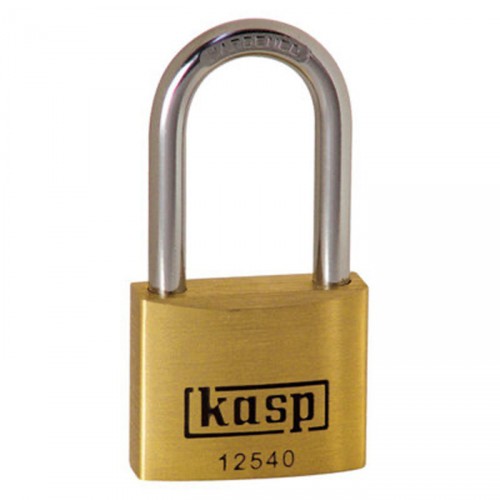 KASP 125 PREMIUM BRASS PADLOCK 40X40MM LONG SHACKLE