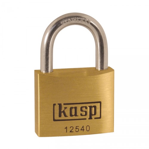 KASP 125 PREMIUM BRASS PADLOCK STAINLESS STEEL SHACKLE 40MM