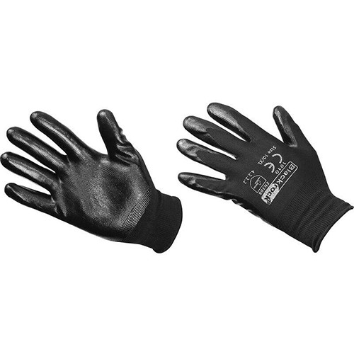 BLACKROCK NITRILE SUPER GRIP GLOVES SIZE 9 BLACK