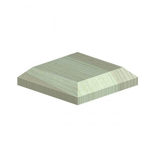 BIRKDALE 4" WOODEN POST CAP GREEN TREATED 120X120X26MM