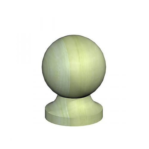 BIRKDALE 3" POST BALL & COLLAR FINIAL TREATED GREEN