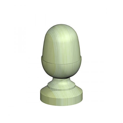 BIRKDALE ACORN FINIAL & BASE 100MM 4" PACK 2