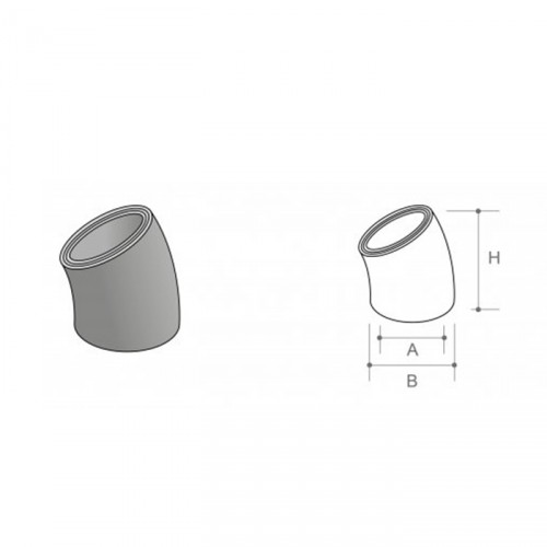 FORTERRA CIRCULAR FLUE LEVEL 22.5 DEG 225MM