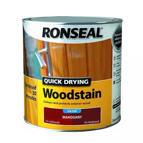 RONSEAL QUICK DRYING WOODSTAIN 2.5L SATIN MAHOGANY