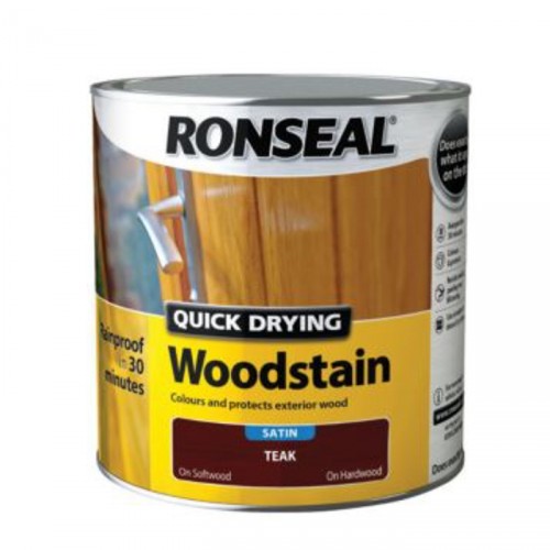 RONSEAL QUICK DRYING WOODSTAIN 750ML SATIN TEAK