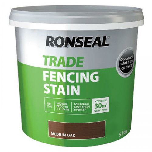 RONSEAL TRADE FENCING STAIN MEDIUM OAK 9L