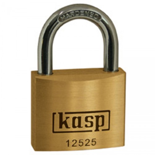 KASP 125 PREMIUM BRASS PADLOCK 25MM