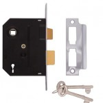 UNION 2295 2 LEVER MORTICE LOCK CHROME FINISH 2.5"