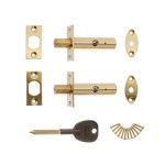 ERA DOOR SECURITY BOLT WHITE (2 BOLTS WITH KEY)  