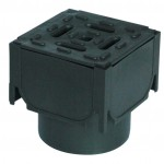 HEXDRAIN BLACK PLASTIC CORNER UNIT WITH GRATING 