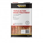 EVERBUILD TRIPLE ACTION (KILLS, PROTECTS AND PRESERVES) WOOD TREATMENT CLEAR 5L