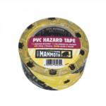 EVERBUILD MAMMOTH PVC HAZARD TAPE BLACK AND YELLOW 50MMX33M