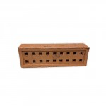 SQUARE HOLE AIR BRICK RED 215X65MM