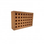 SQUARE HOLE AIR BRICK RED 215X140MM