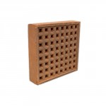 SQUARE HOLE AIR BRICK RED 215X215MM