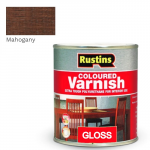 RUSTINS POLYURETHANE COLOURED VARNISH MAHOGANY GLOSS 250ML