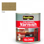 RUSTINS POLYURETHANE COLOURED VARNISH LIGHT OAK GLOSS 250ML