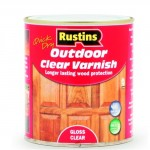 RUSTINS QUICK-DRY OUTDOOR VARNISH CLEAR GLOSS 500ML