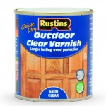 RUSTINS QUICK-DRY OUTDOOR VARNISH CLEAR SATIN 500ML