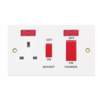 45A COOKER SWITCH WITH SOCKET AND NEON