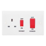 45A COOKER SWITCH WITH SOCKET SOFT EDGE
