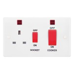 45A COOKER SWITCH, SOCKET & NEON SOFT EDGE