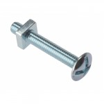 M6X100 ROOF BOLT & NUT ZINC PLATED PACK OF 25