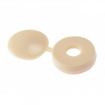 HINGED SCREW COVER CAPS BEIGE NO 6-8 BAG OF 100