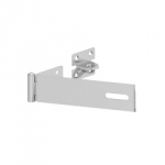 GATEMATE SAFETY HASP & STAPLE 4" BRIGHT ZINC PLATED PATTERN