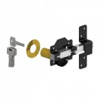 GATEMATE PREMIUM RIMLOCK 50MM LOCK/BOLT TYPE B EPOXY BLACK