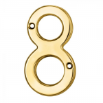 3" NUMERAL 8 POLISHED BRASS