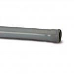 SINGLE SOCKET PIPE 110MM 2M LENGTH GREY