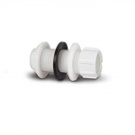 POLY STRAIGHT TANK CONNECTOR WHITE VP49 21.5