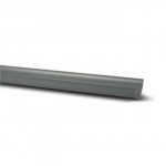 POLY HALF ROUND GUTTER GREY RM300 75MM 2M