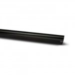 POLY HALF ROUND GUTTER BLACK RM300 75MM 2M