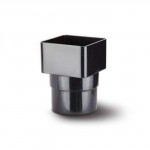 POLY PIPE ADAPTOR SQUARE TO ROUND BLACK RS231