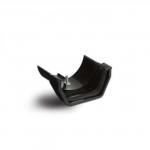 POLY GUTTER ADAPTOR BLACK RS216 SQUARE TO HALF ROUND