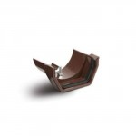 POLY GUTTER ADAPTOR BROWN RS216 SQUARE TO HALF ROUND