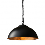 ENDON COLMAN 1 LIGHT PENDANT 60W BLACK & GOLD LEAF