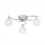 ENDON BOYER 3 LIGHT SEMI FLUSH POLISHED CHROME