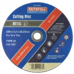 FAITHFULL FLAT METAL CUTTING DISC 230MMX3.2MM
