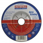 FAITHFULL DEPRESSED CENTRE METAL GRINDING  DISC 100MMX6.5MM 