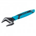 OX PRO ADJUSTABLE WRENCH EXTRA WIDE JAW 8"