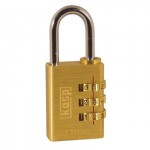 KASP 110 COMBINATION PADLOCK BRASS 30MM