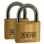 KASP 125 PREMIUM BRASS PADLOCK TWIN 20MM