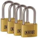 KASP 125 PREMIUM BRASS PADLOCK 40X63MM LONG SHACKLE