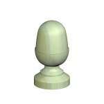 BIRKDALE ACORN FINIAL & BASE 75MM 3" PACK 2